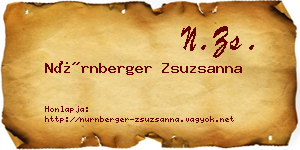 Nürnberger Zsuzsanna névjegykártya